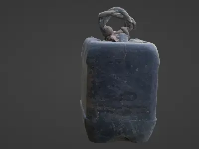 Dirty Oil Can Scan Low-poly 3D model