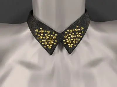 Collar accessory w spikes 3D model