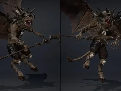 Mist Mage ArmWing Low-poly 3D model