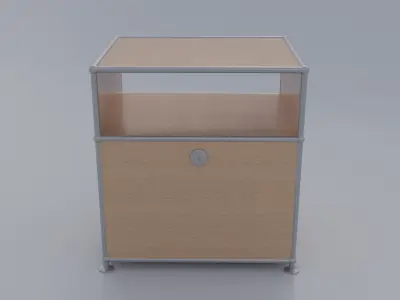 Bedside Table Low-poly 3D model
