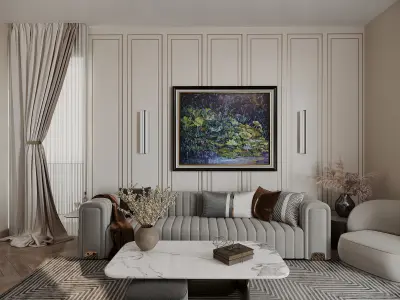 Luxury Living Room Versatile Modern Grand Reception 3D Models 3D model