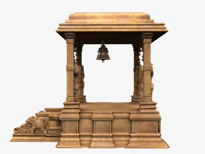 hindu temple bell 3D model