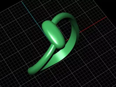 I alphabet baypass ring 3D print model