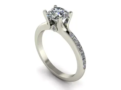 Women ring 3dm stl render detail 3D print model 5