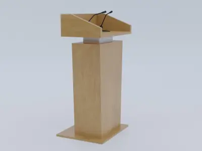 Presidential Pulpit Low-poly 3D model