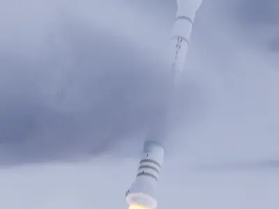 Ares 1 NASA Rocket Low-poly 3D model