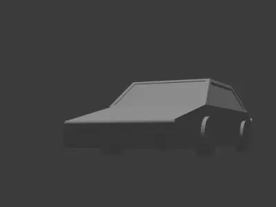 Extremely simple car model 3D model
