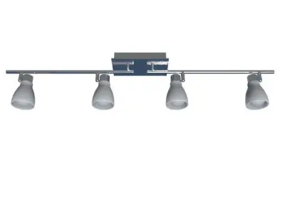 4 head swievel light fixture 3D model