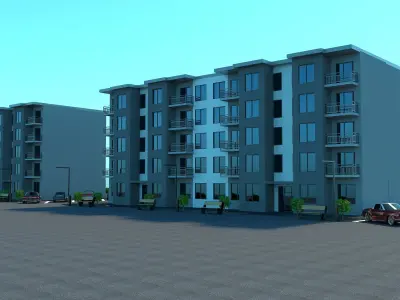 Flat high-tech Low-poly 3D model