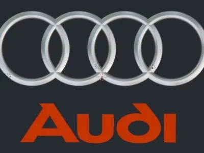 Audi Logo 3D model by nethujasasmira