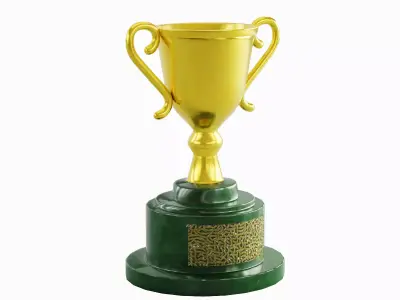 Trophy Gold Award 05 Low-poly 3D model