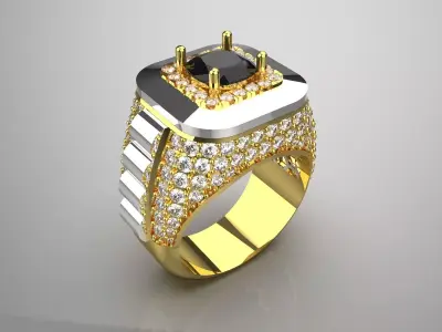 Luxury man Rolex design diamond ring model ror0049 3D print model