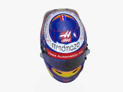 Grosjean helmet 2020 Low-poly 3D model