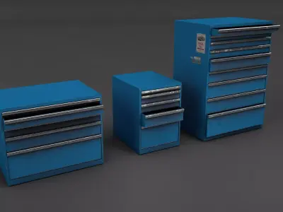 Tool Cabinet Low-poly 3D model
