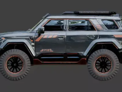 Cyberpunk Performance SUV car 3D Model Low-poly 3D model