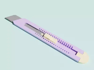 Paper Cutter Low-poly 3D model