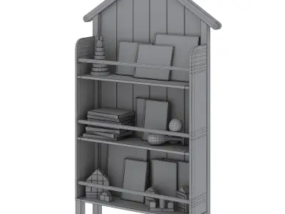 Beach House Bookshelf by Minime 3D model