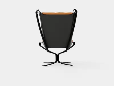 LK Hjelle Falcon First High Lounge Chair Low-poly 3D model
