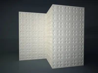 04 ARABIC PATTERN WALL Low-poly 3D model