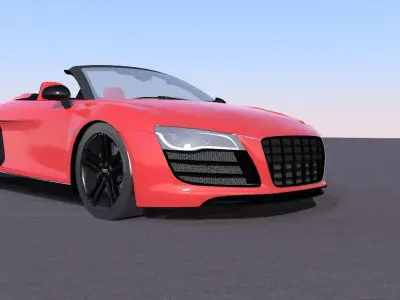audi  r8  sport car  Low-poly 3D model