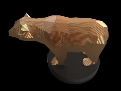 Parametric Bear Low-poly 3D model