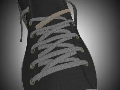 sneakers M9166 ALLSTAR OX BLACK00 Free low-poly 3D model
