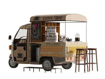 Foodtruck Coffee Brown 3D model