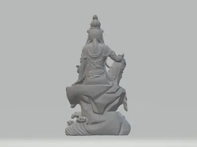 Guanyin Bodhisattva Buddha Statue  3D print model get