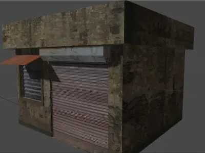 House or Shop Game Ready 3D Model  Low-poly 3D model