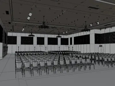 Ballroom Interior Hall 3D model