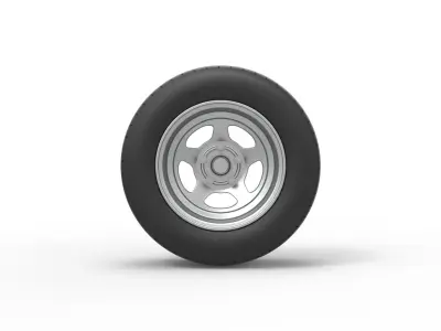 Wheel of Dirt Modified stock car V2 Scale 1 to 25 3D print model