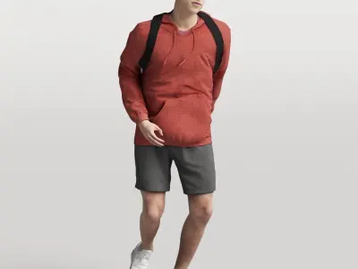 Humano Skateboarding Man 0812 3D model