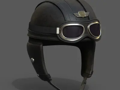 Helmet pilot military combat soldier armor  Low-poly 3D model