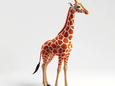 Reticulated Giraffe Vivid Spots model pack Low-poly 3D model