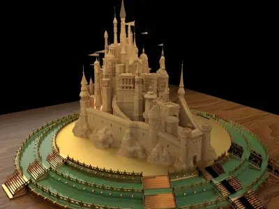 Chinese ancient castle 3D model