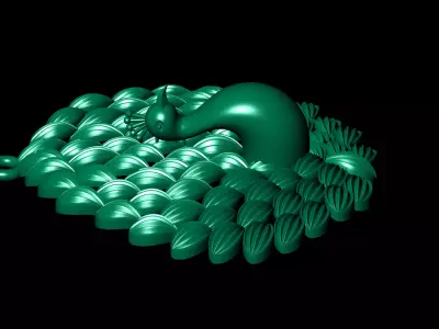 Luxury Peacock Pendant 3d model ready to print  3D print model