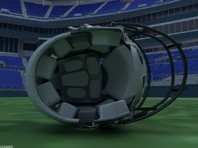 Philadelphia Eagles American Football Helmet 3D model