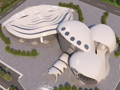 0072 - Cinemas Complex - 2Ds Plans - 3Ds Files 3D model