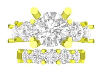 7051 luxury hongkong diamond women ring 3D print model