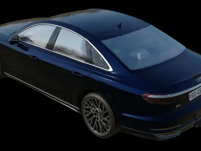 AUDI A8 Low-poly 3D model
