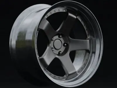 SSR Professor SP1 Aftermarket Wheel Low-poly 3D model