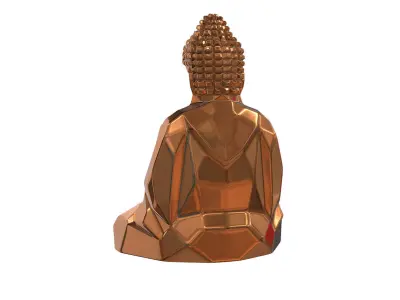 buddha bronze statue 3D print model