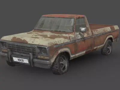 Abandoned Car - Ford F150 Classic Low-poly 3D model
