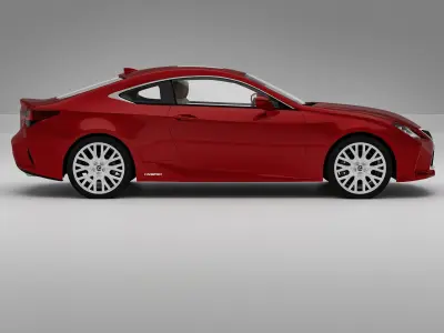 Lexus RC300h 2019 detailed interior 3D model