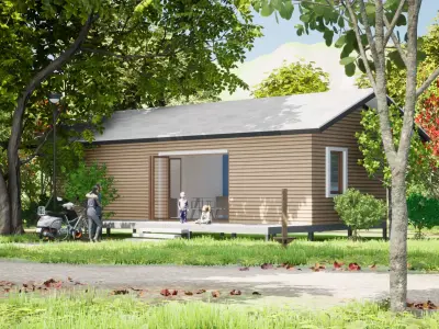 008Small house 1floor48m2 Free 3D model