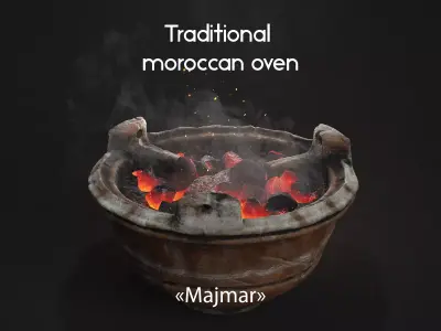 Traditional moroccan oven - Majmar 3D model