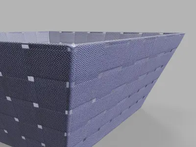 Fabric Basket Low-poly 3D model