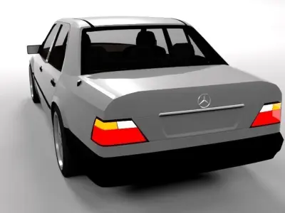MERCEDES W124 LOWPOLY Low-poly 3D model