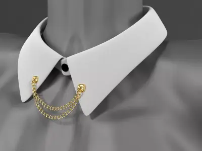 Collar accessory w chain 3D model