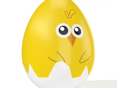 Easter egg N001 Low-poly 3D model